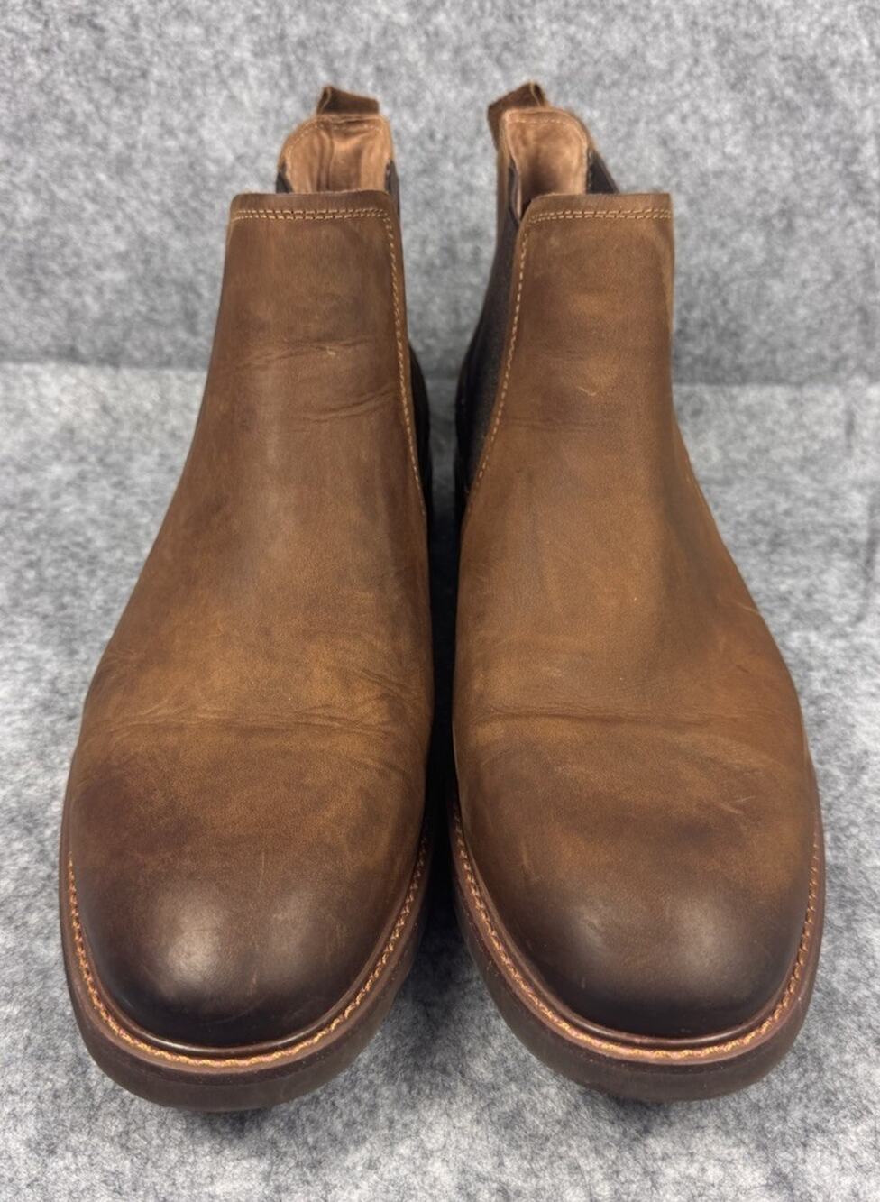 Florsheim Chalet Gore Brown Leather Chelsea Slip On Boots Mens 11 M 11964-215